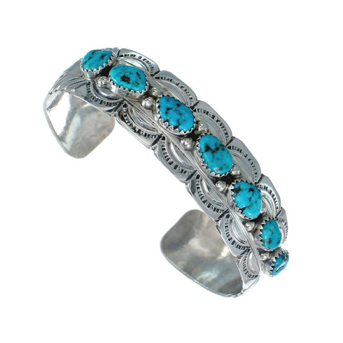Native American Navajo Turquoise Sterling Silver Cuff Bracelet NN20172